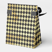 ヴィンテージブラック&金ゴールドハーレクインパターン フェイバーボックス (裏面サイド)