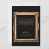 ヴィンテージブラック&金ゴールド結婚ズ サンキューカード (裏面)