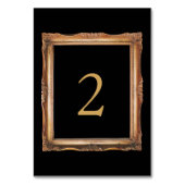 ヴィンテージブラック&金ゴールド結婚ズ テーブルナンバー (裏面)