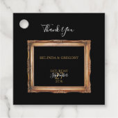 ヴィンテージブラック&金ゴールド結婚ズ フェイバータグ (正面)