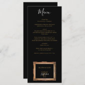 ヴィンテージブラック&金ゴールド結婚ズ メニュー (正面/裏面)