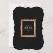 ヴィンテージブラック&金ゴールド結婚ズ 招待状 (裏面)