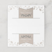 ヴィンテージブラックTan Library結婚の座席表 プレイスカード (外部開封)