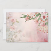 ヴィンテージブラッシュドレス ウェディング サンクス サンキューカード (裏面)