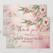 ヴィンテージブラッシュドレス ウェディング サンクス サンキューカード (正面/裏面)