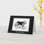 ヴィンテージブラッドハウンドアート カード (黄色い花)