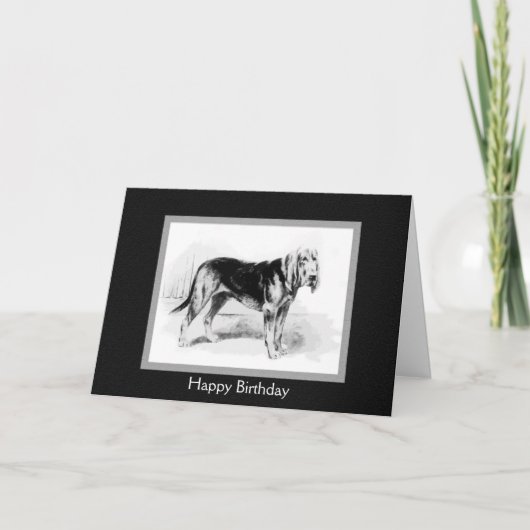 ヴィンテージブラッドハウンドアート カード (正面)