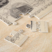 ヴィンテージブラッドフォードイングランドの地図（1851年） ジグソーパズル (側面)