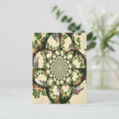 ヴィンテージブラニーキャッスル&シャームロック万華鏡のように千変万化するパターン ポストカード (スタンド正面)