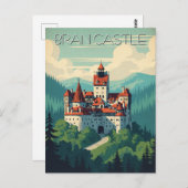 ヴィンテージブランキャッスルルーマニア ポストカード (正面/裏面)