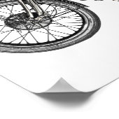 ヴィンテージブラースーペリアオートバイペンシルスケッチ ポスター (角)