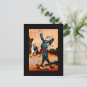 ヴィンテージブリキの木こりとカカシ ポストカード (スタンド正面)