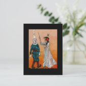 ヴィンテージブリキの木こりの像 ポストカード (スタンド正面)