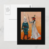 ヴィンテージブリキの木こりの像 ポストカード (正面/裏面)