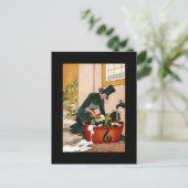 ヴィンテージブリキの木版画 ポストカード (スタンド正面)