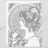 ヴィンテージブリジッドケルトWiccaカラーリングページ紙 (正面/裏面)