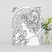 ヴィンテージブリジッドケルトWiccaカラーリングページ紙 (スタンド正面)