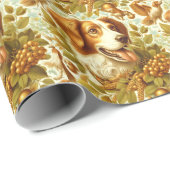 ヴィンテージブリタニー絵を描ドッグ ラッピングペーパー (ロールコーナー)