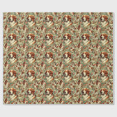 ヴィンテージブリタニー絵を描ドッグ ラッピングペーパー (フラット)