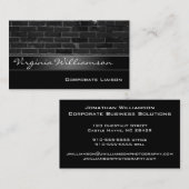 ヴィンテージブリックの個人黒の名刺 名刺 (正面/裏面)