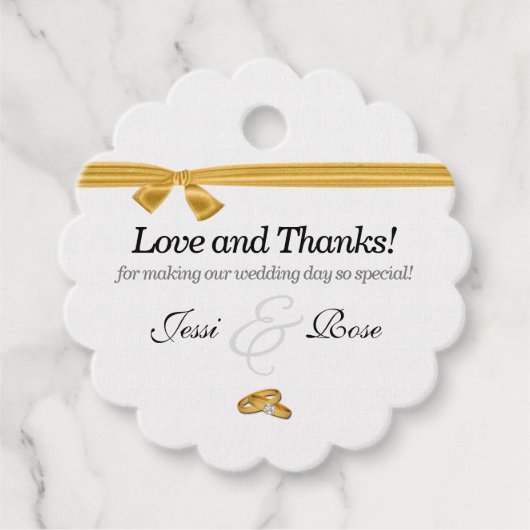 ヴィンテージブリデス結婚ゲイの写真ありがとう フェイバータグ (正面)