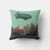 ヴィンテージブリンプオーバーニューヨークシティスカイラインカスタム クッション (裏面)