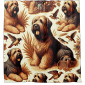 ヴィンテージブリードドッグシームレス シャワーカーテン (正面)