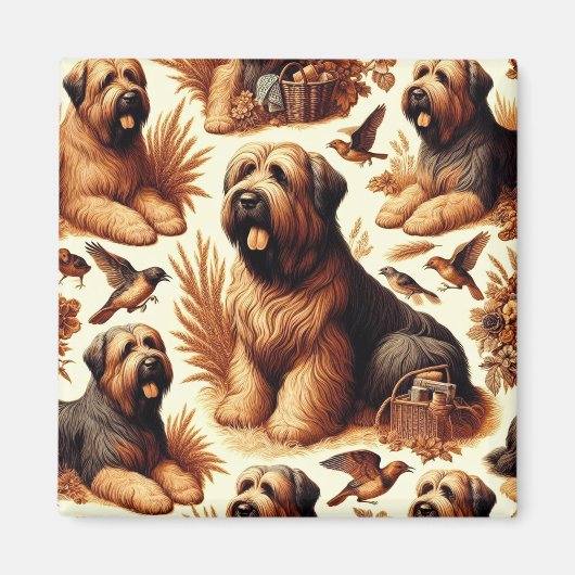 ヴィンテージブリードドッグシームレス マグネット (正面)