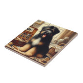 ヴィンテージブリード絵画ドッグ タイル (側面)