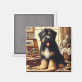 ヴィンテージブリード絵画ドッグ マグネット (正面/裏面)