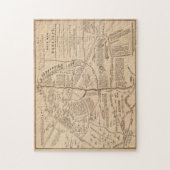 ヴィンテージブルの戦いの地走図(1861年) ジグソーパズル (縦)