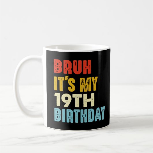ヴィンテージブルイット私の19誕生日19歳 コーヒーマグカップ (左)
