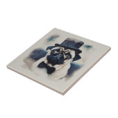 ヴィンテージブルエトゥックスパグポートレート タイル (側面)