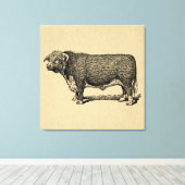 ヴィンテージブルカントリー&ファームをテーマにしたアート キャンバスプリント (インサイチュ (ウッドフロア))