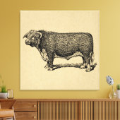 ヴィンテージブルカントリー&ファームをテーマにしたアート キャンバスプリント (インサイチュ (リビング))