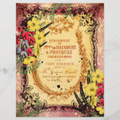 ヴィンテージブルガンディエフエマフレームスクレープブック紙 (正面)