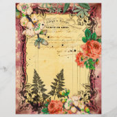 ヴィンテージブルガンディエフエマフレームスクレープブック紙 (正面)