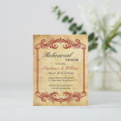 ヴィンテージブルガンディスワールリハーサルディナー招待状 招待状 (スタンド正面)