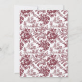 ヴィンテージブルグンディフランスのトワール結婚式招待状 招待状 (裏面)