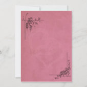 ヴィンテージブルグンディ結婚ズ 招待状 (裏面)