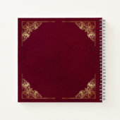 ヴィンテージブルゴーニュと金ゴールドファミリーツリー系図学 ノートブック (裏面)