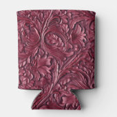 ヴィンテージブルゴーニュの彫刻革 缶クーラー (裏面)