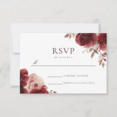 ヴィンテージブルゴーニュバラエレガンス結婚ズ 出欠カード (正面)