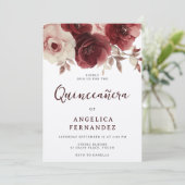 ヴィンテージブルゴーニュバラキンセアニェラ15誕生日 招待状 (スタンド正面)