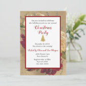 ヴィンテージブルゴーニュバラクリスマスホリデーパーティー 招待状 (スタンド正面)