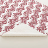 ヴィンテージブルゴーニュバラファームハウスパターン シェルパブランケット (3/4)