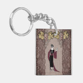 ヴィンテージブルゴーニュワインレディとトウペレース キーホルダー (正面左)