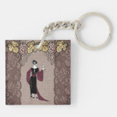 ヴィンテージブルゴーニュワインレディとトウペレース キーホルダー (裏面)