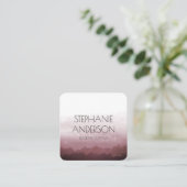 ヴィンテージブルゴーニュ水カラー抽象芸術 スクエア名刺 (スタンド正面)