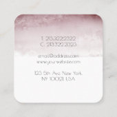 ヴィンテージブルゴーニュ水カラー抽象芸術 スクエア名刺 (裏面)